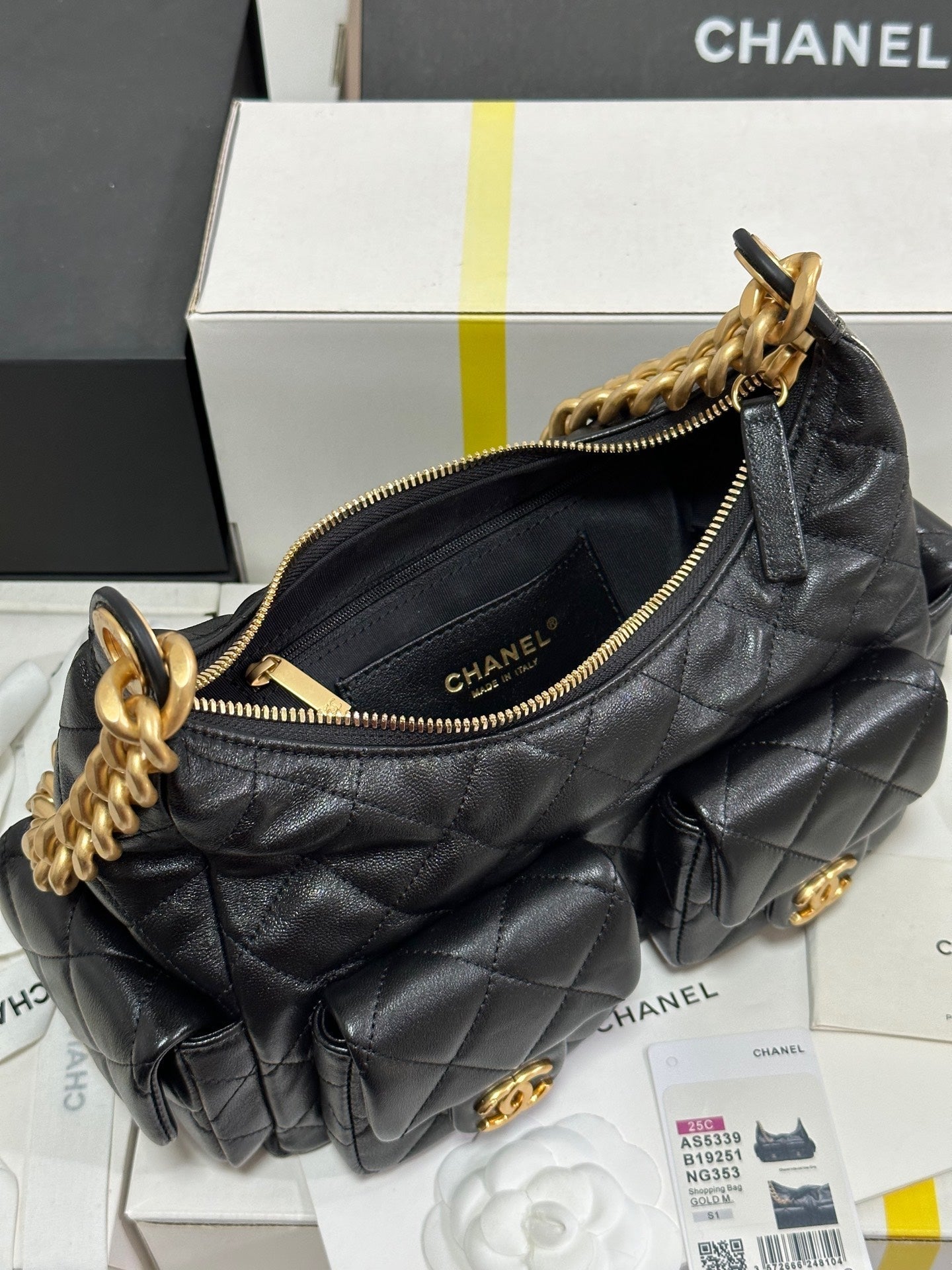 CC 25C Hobo 31cm Black Lambskin Gold Hardware 243540 mysite