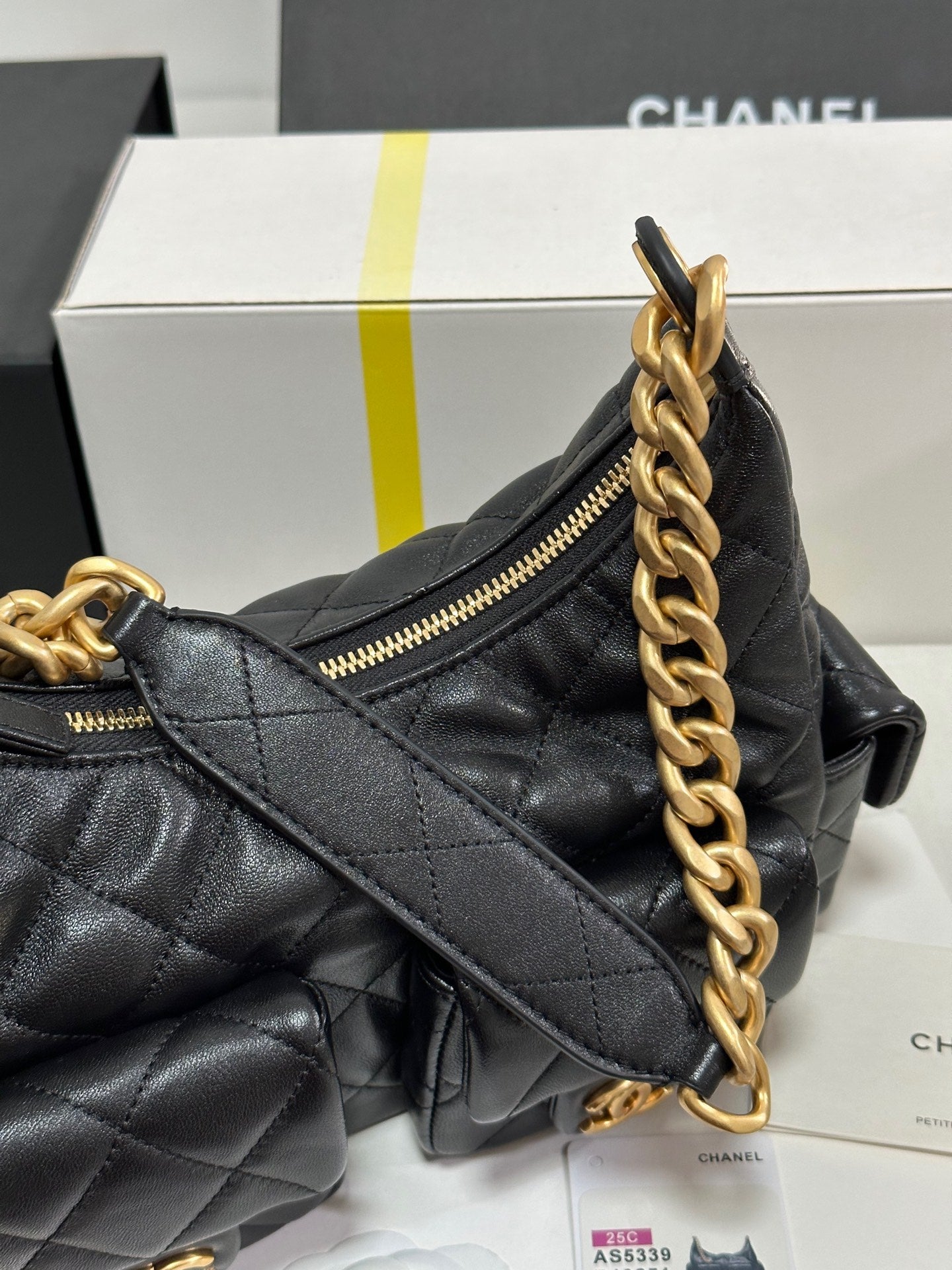 CC 25C Hobo 31cm Black Lambskin Gold Hardware 243540 mysite