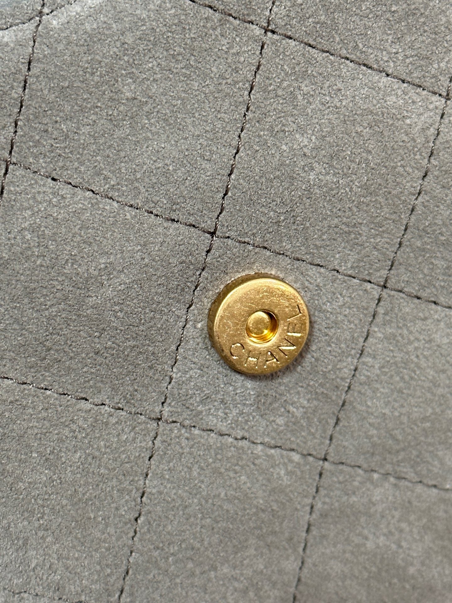 CC 25C Hobo Bags 30cm Warm Grey Suede 243557 mysite