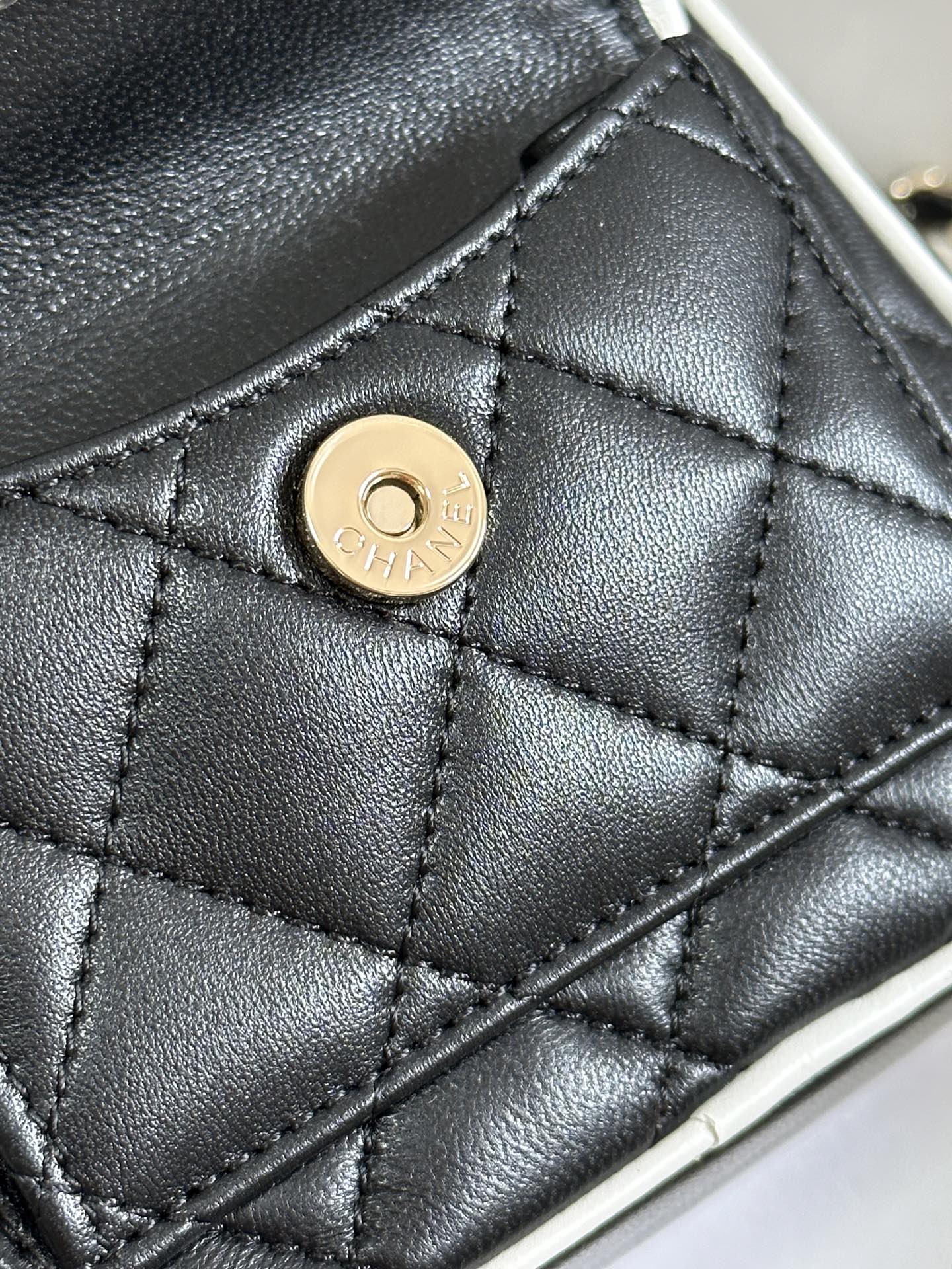 CC 25P Mini Backpack 18 Black White Lambskin Gold Hardware 243528 mysite