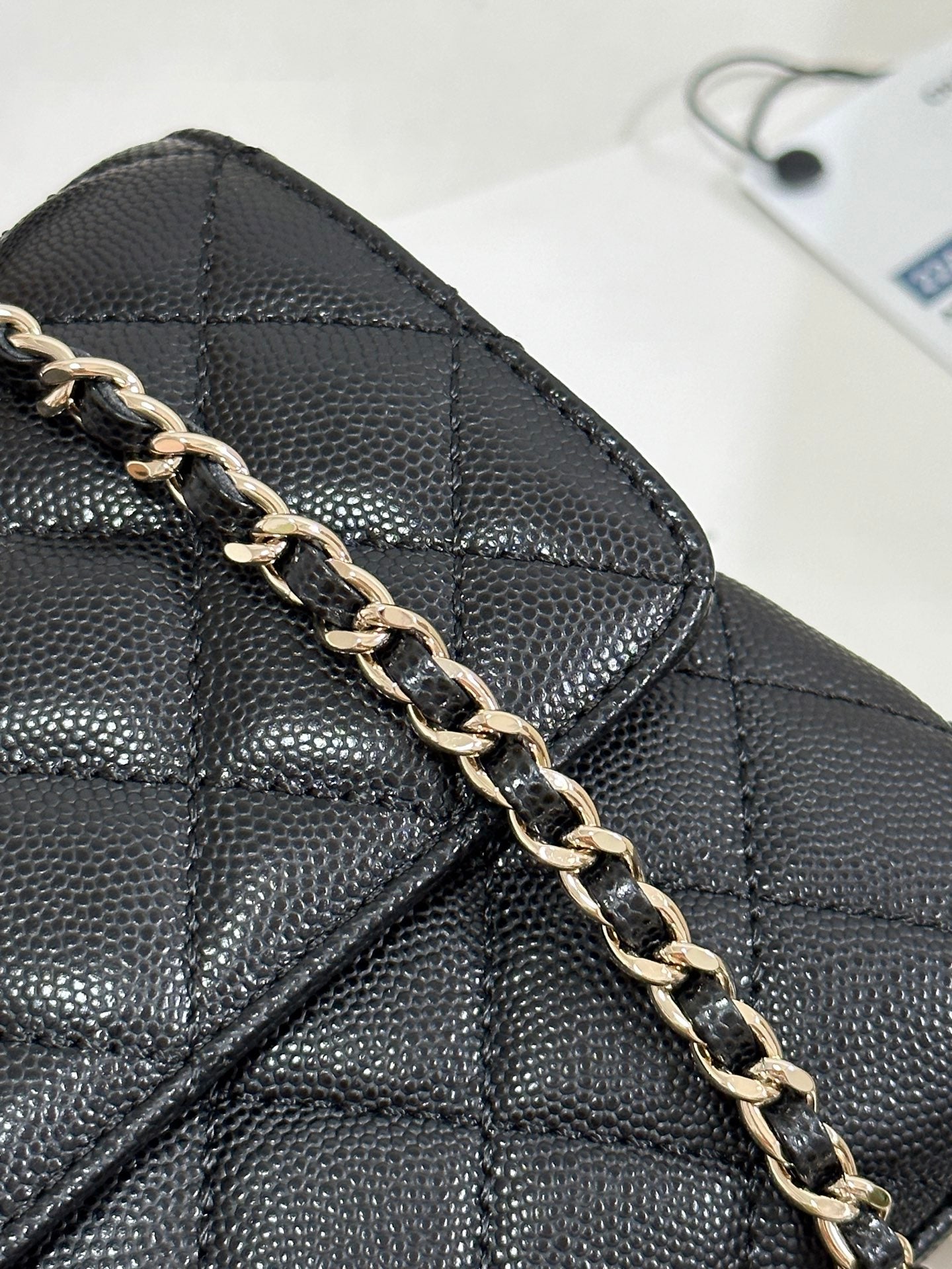 CC Coco Handle Flap Bag 24 Black Quilted Caviar Light Gold Hardware 243475 mysite