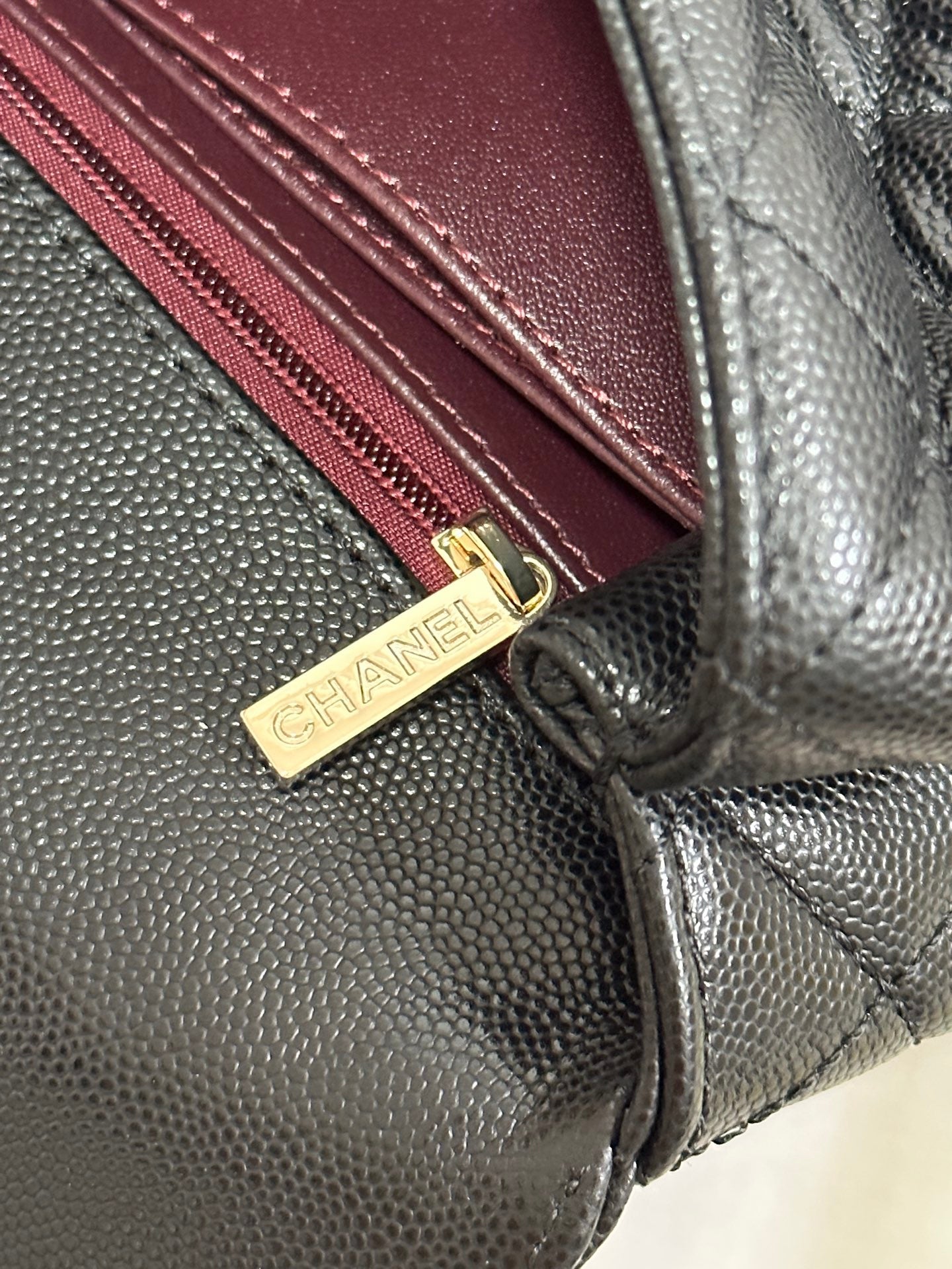 CC Coco Handle Flap Bag 24 Black Quilted Caviar Light Gold Hardware 243475 mysite