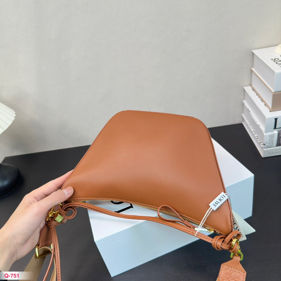 LOE MINI 27 HAMMOCK HOBO BAG IN TAN CLASSIC CALFSKIN mysite