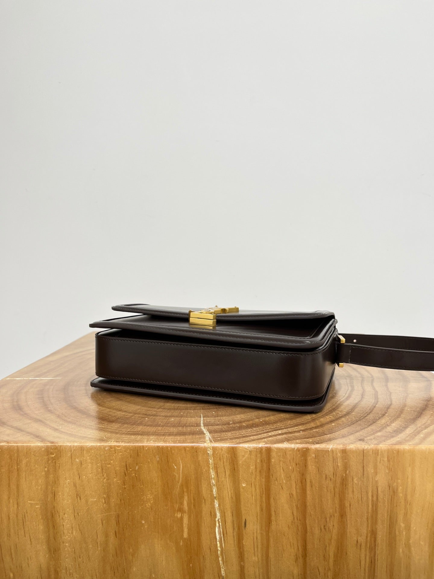 YSL Solferino Small Satchel Bag Brown Gold Calfskin 325451 mysite