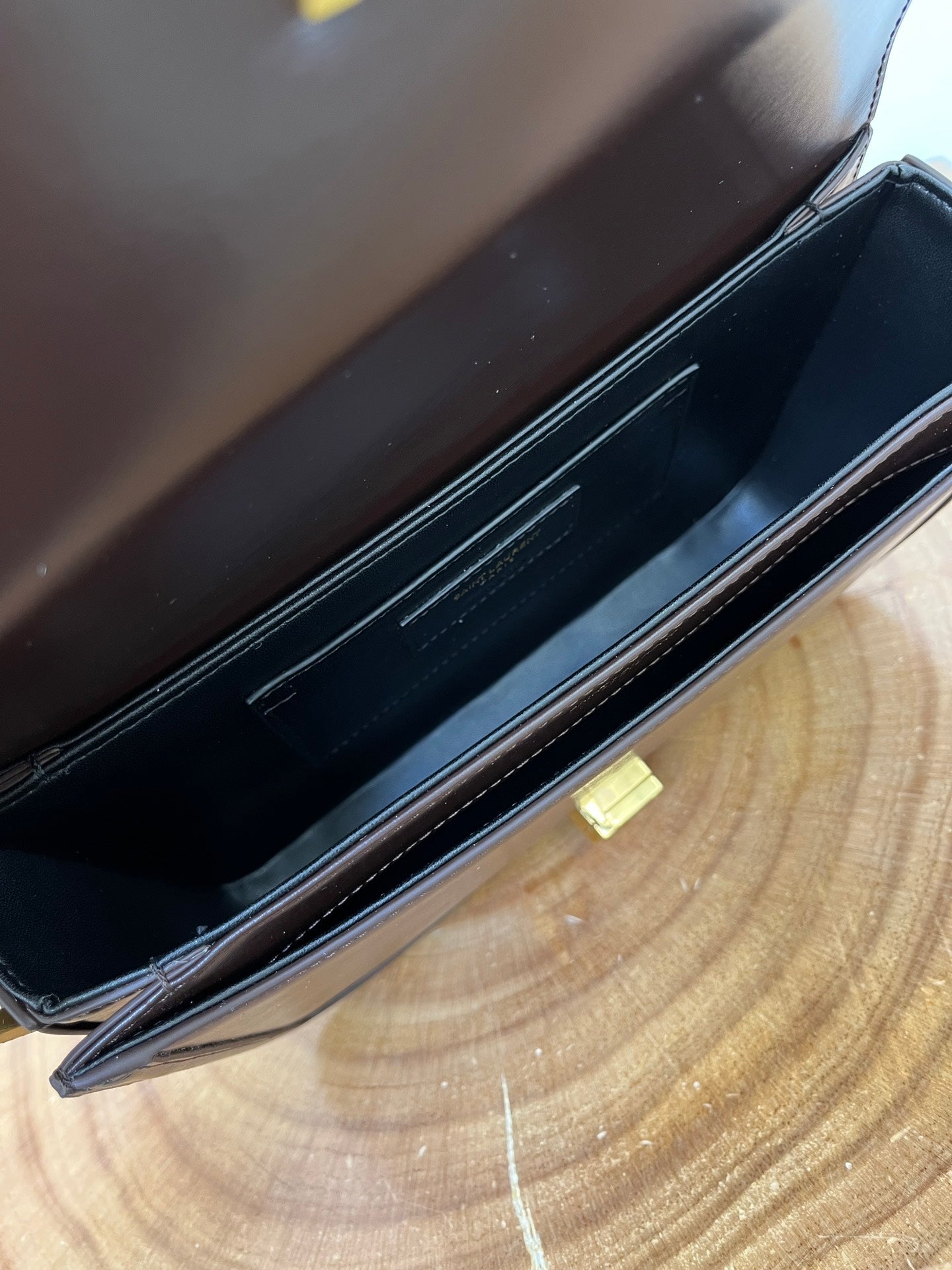 YSL Solferino Small Satchel Bag Brown Gold Calfskin 325451 mysite