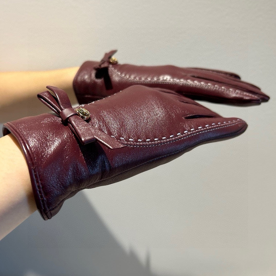 GLOVES IN SANGRIA RED LAMBSKIN 456335 mysite