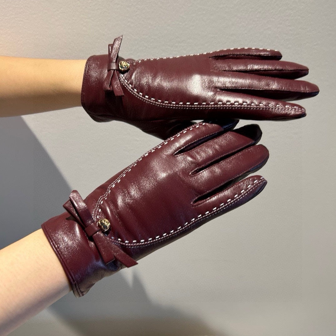 GLOVES IN SANGRIA RED LAMBSKIN 456335 mysite