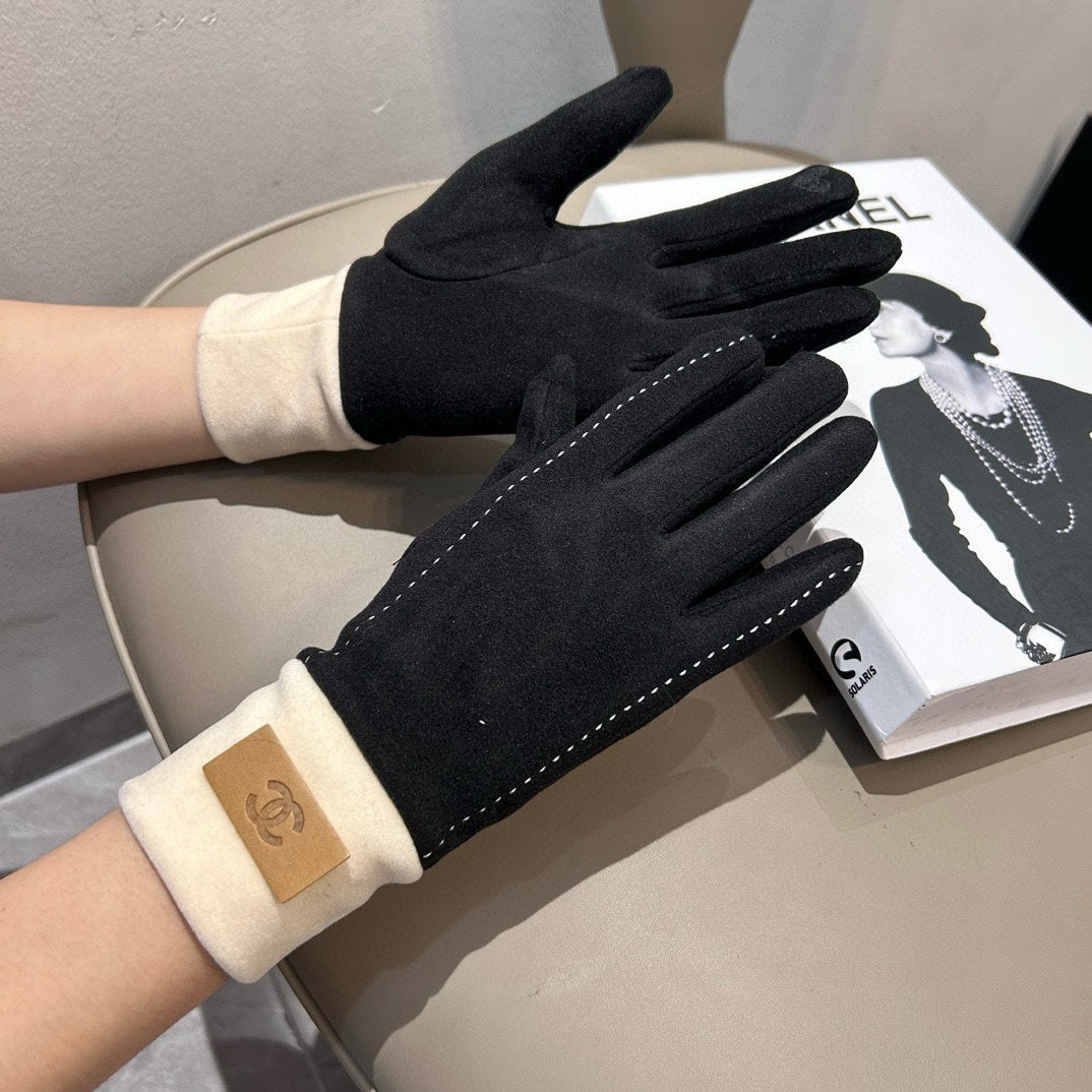 GLOVES IN BLACK WOOL 462254 mysite