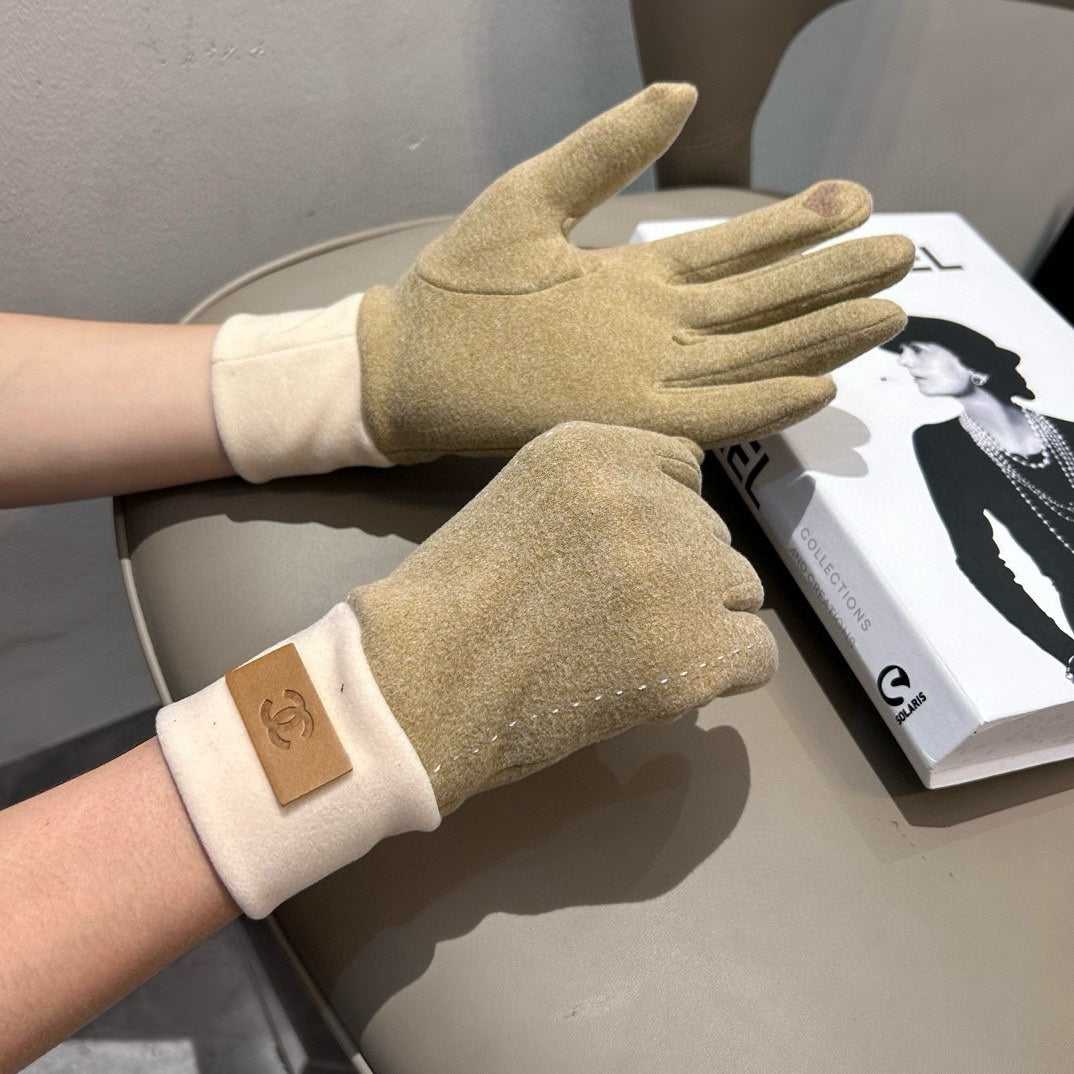 GLOVES IN TORTILLA BROWN WOOL 462255 mysite