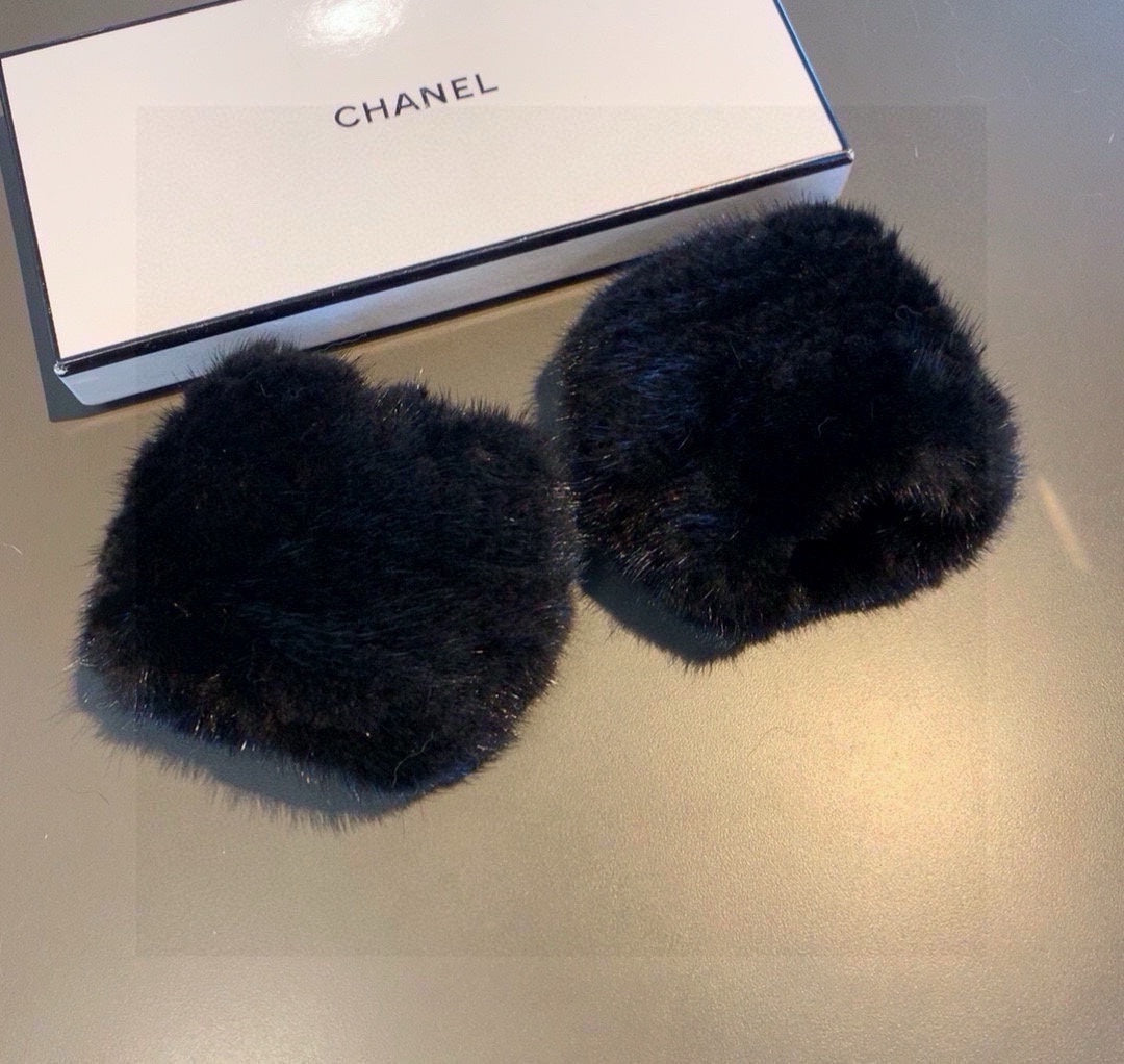 FINGERLESS HALF GLOVES IN BLACK RABBIT FUR 462278 mysite