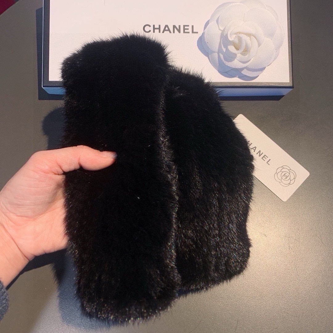 FINGERLESS GLOVES IN BLACK RABBIT FUR 462279 mysite