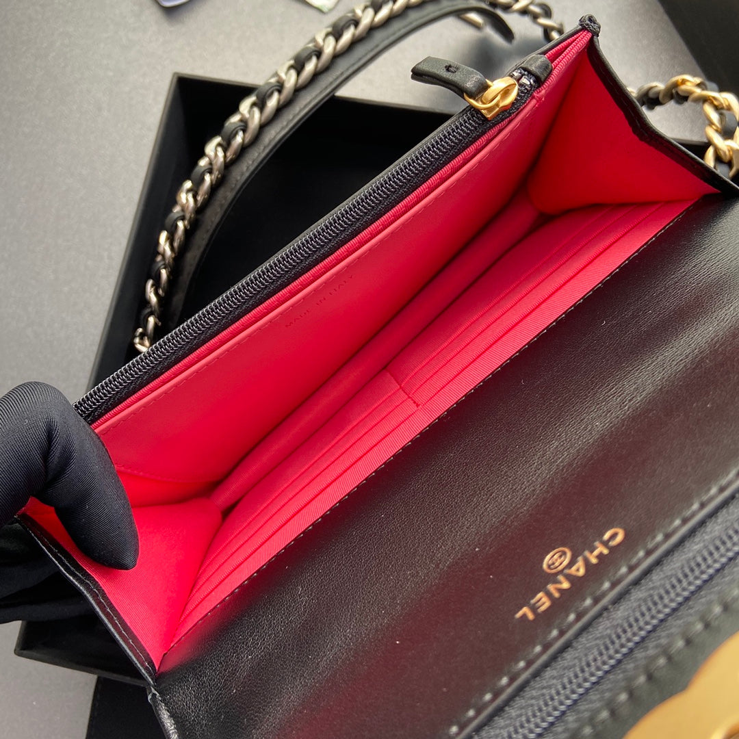 CC 19 Woc 19cm Black Calfskin Gold Hardware mysite