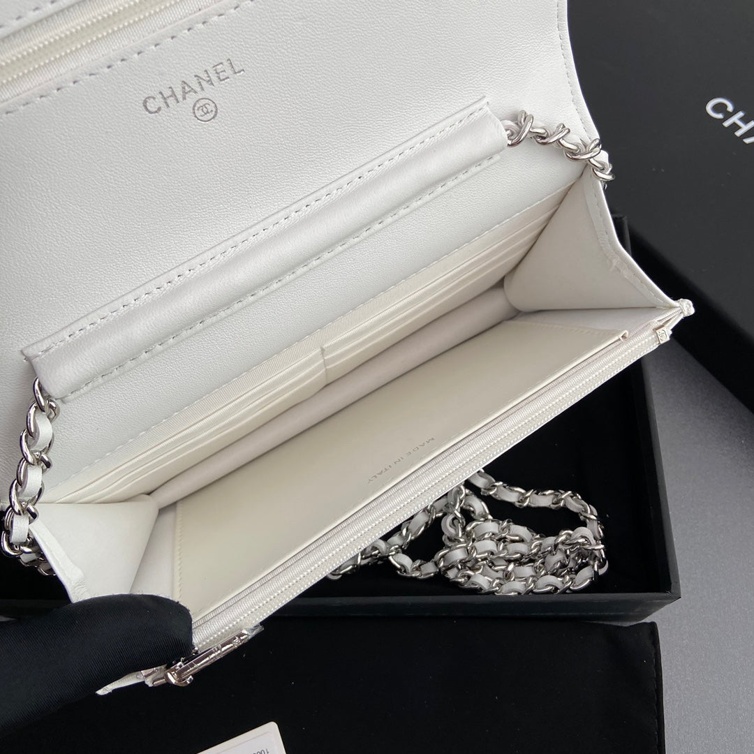 CC Woc 20cm White Calfskin Silver Hardware mysite