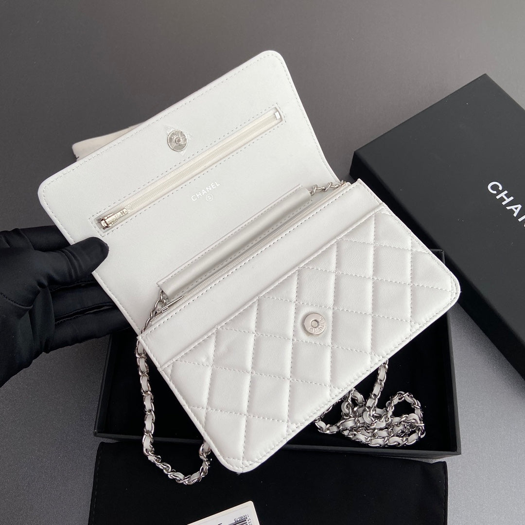 CC Woc 20cm White Calfskin Silver Hardware mysite