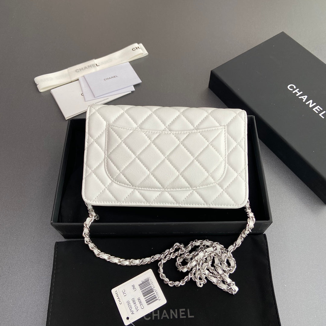 CC Woc 20cm White Calfskin Silver Hardware mysite