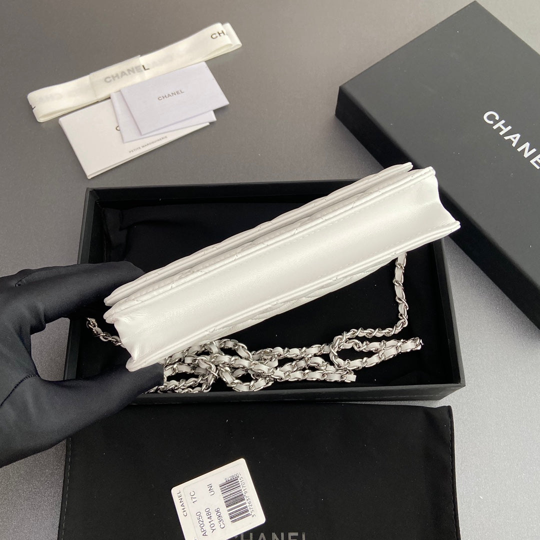 CC Woc 20cm White Calfskin Silver Hardware mysite