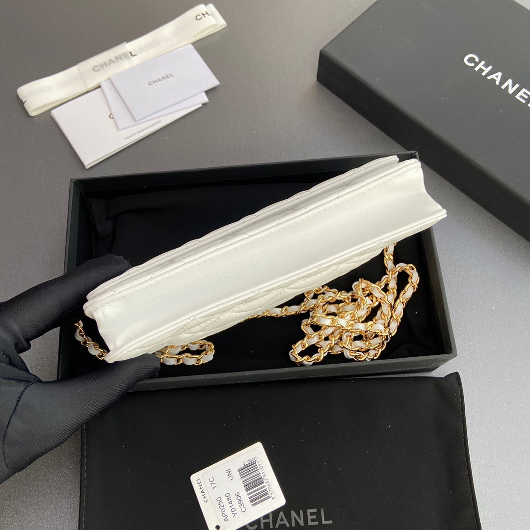 CC Woc 20cm White Calfskin Gold Hardware mysite