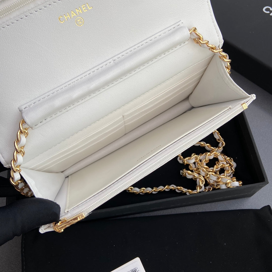 CC Woc 20cm White Calfskin Gold Hardware mysite