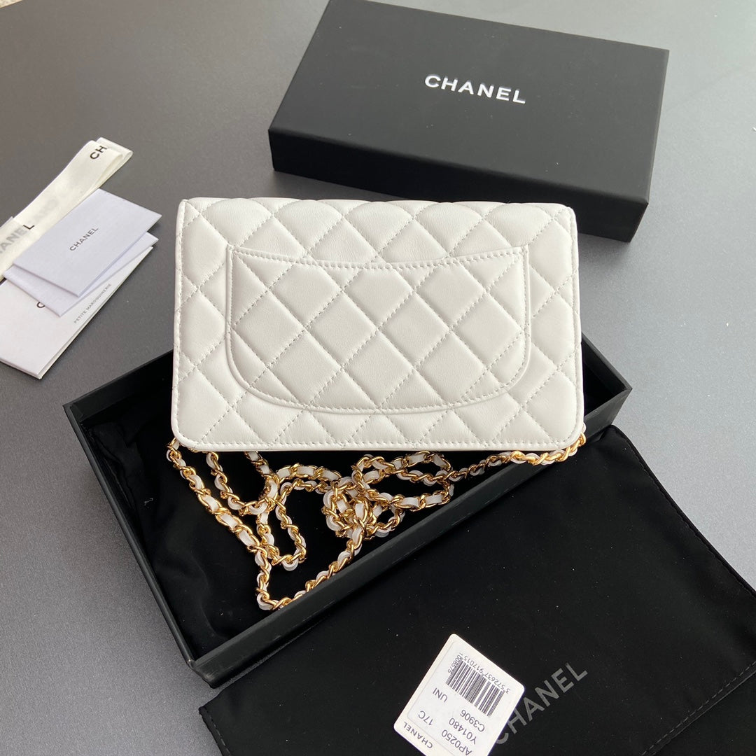 CC Woc 20cm White Calfskin Gold Hardware mysite