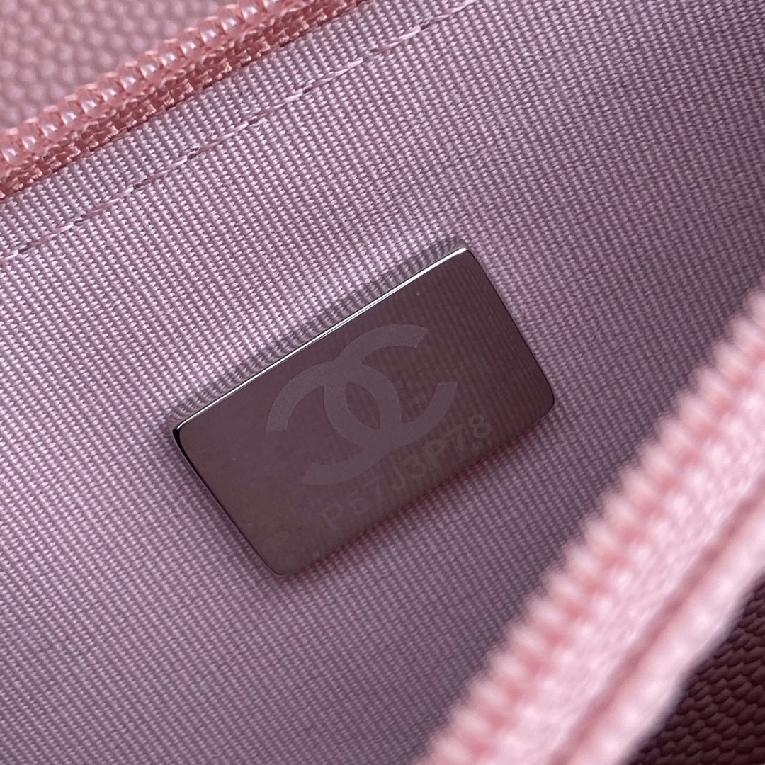 CC Woc 20cm Pink Grained Calfskin Silver Hardware mysite