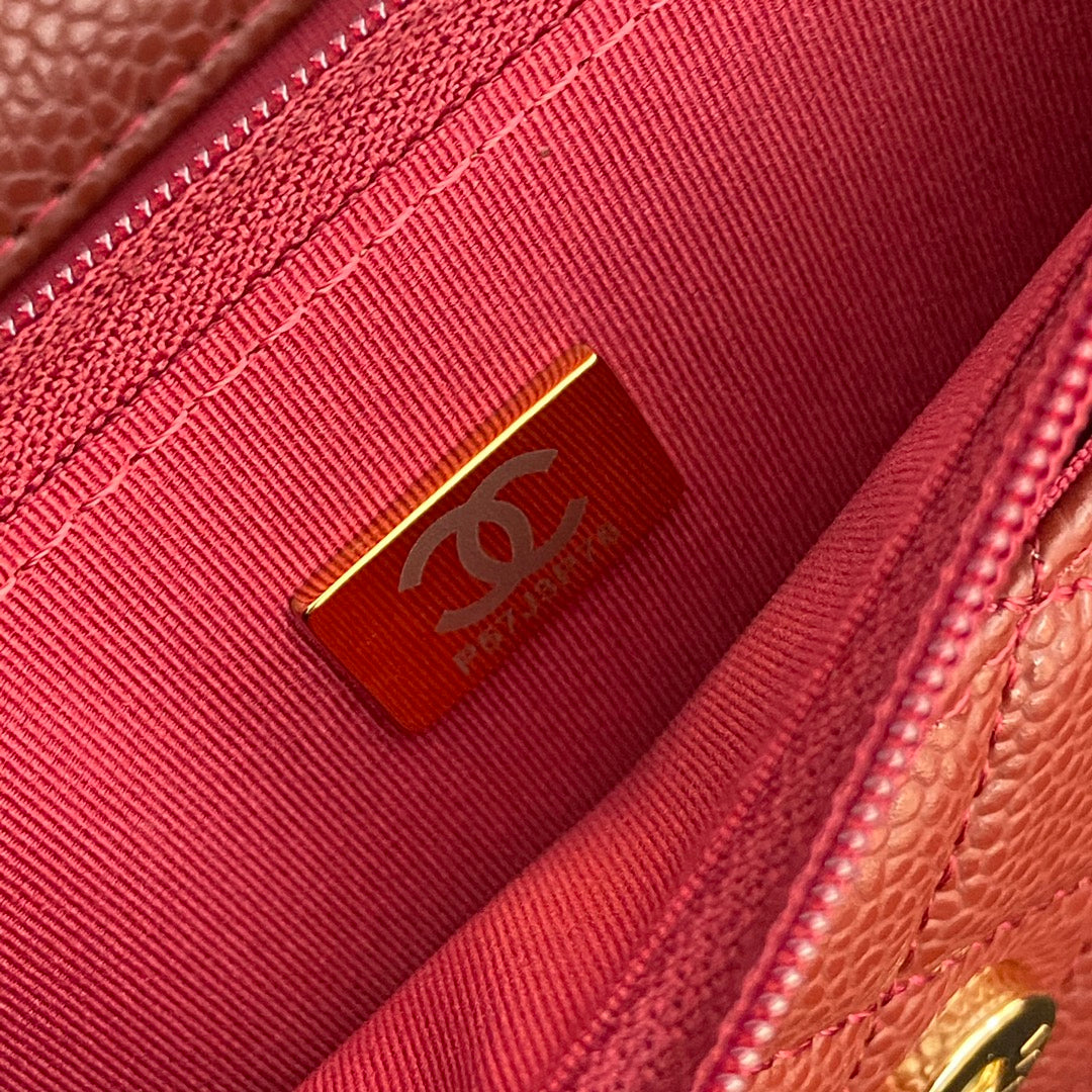 CC Woc 20cm Red Grained Calfskin Gold Hardware mysite