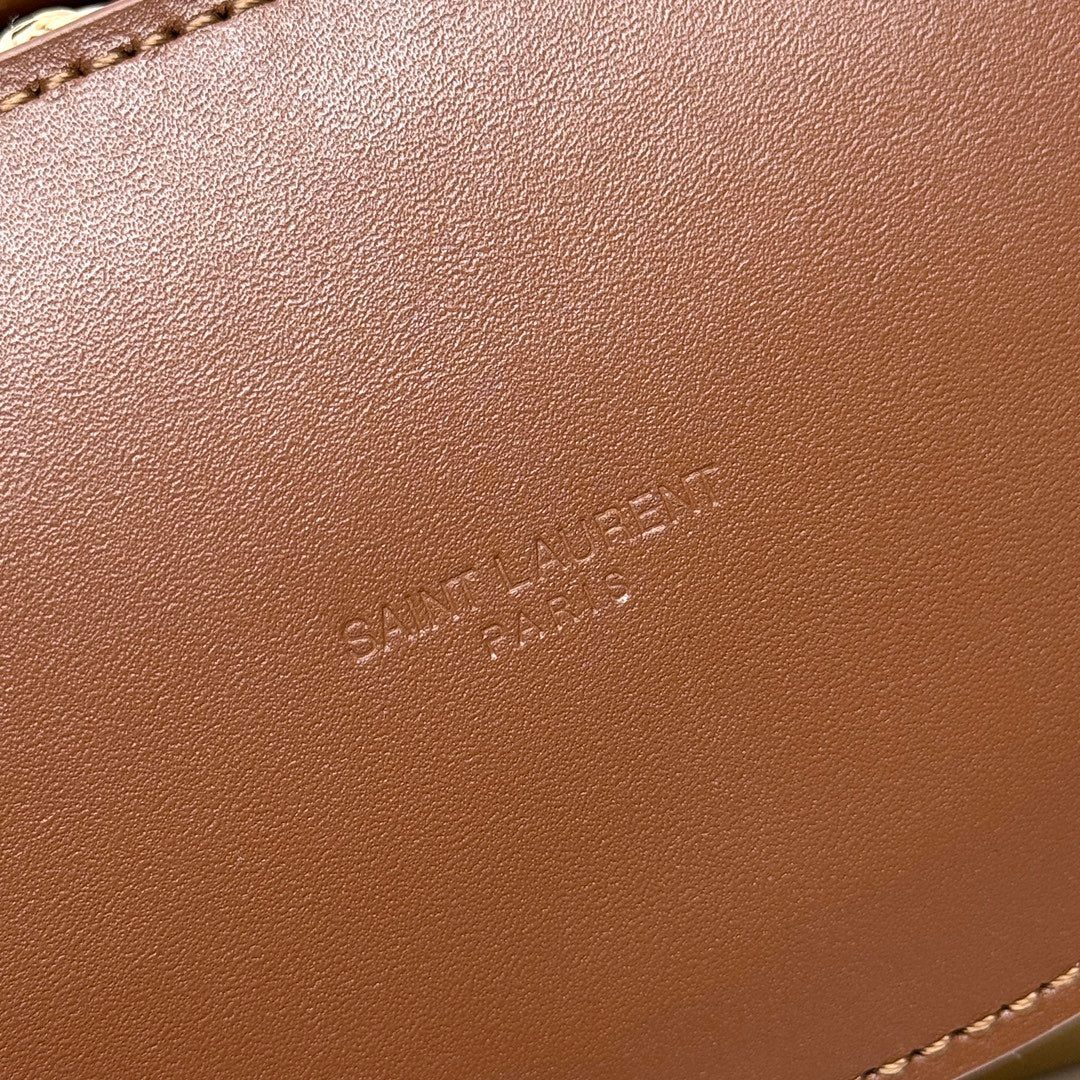 YSL SMALL 23CM MANON BEIGE RAFFIA TAN CALFSKIN mysite