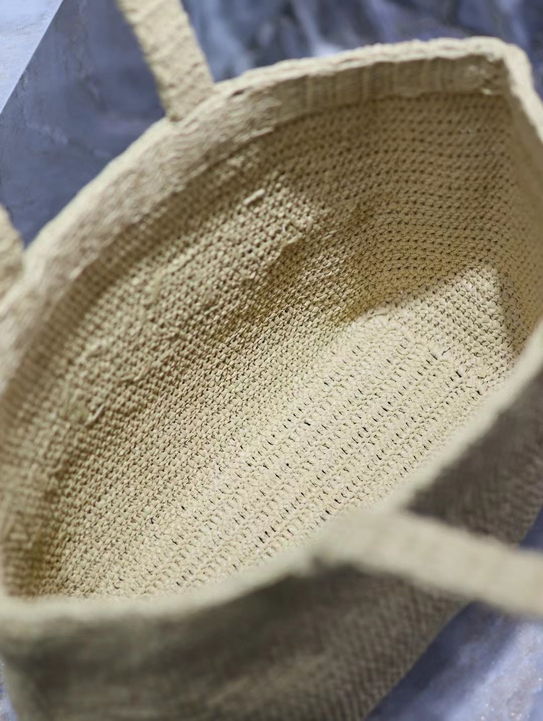 YSL TOTE BAG 50CM BEIGE RAFFIA mysite