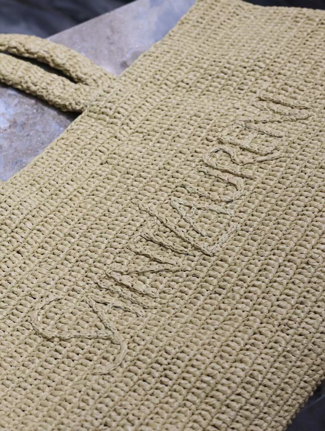 YSL TOTE BAG 50CM BEIGE RAFFIA mysite