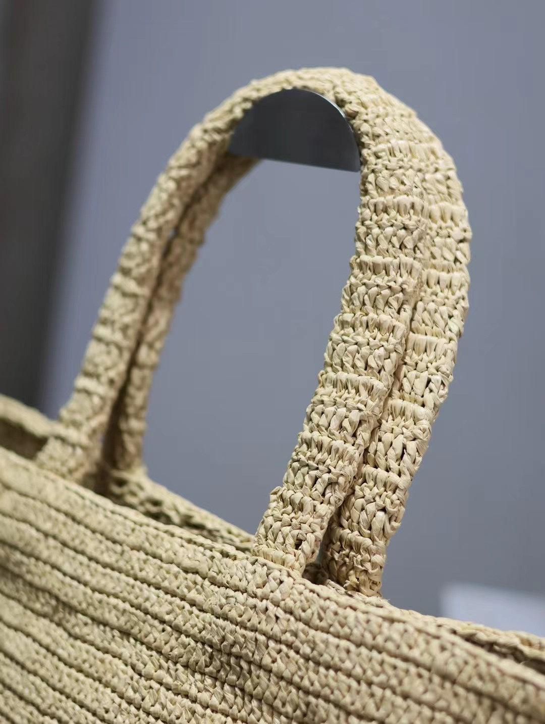 YSL TOTE BAG 50CM BEIGE RAFFIA mysite