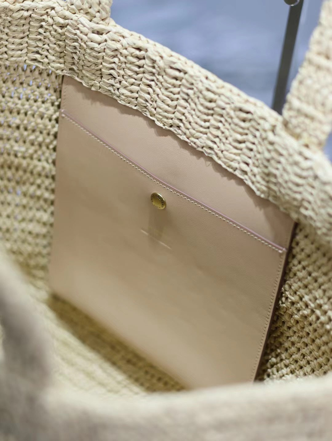 YSL TOTE BAG 50CM BEIGE RAFFIA mysite