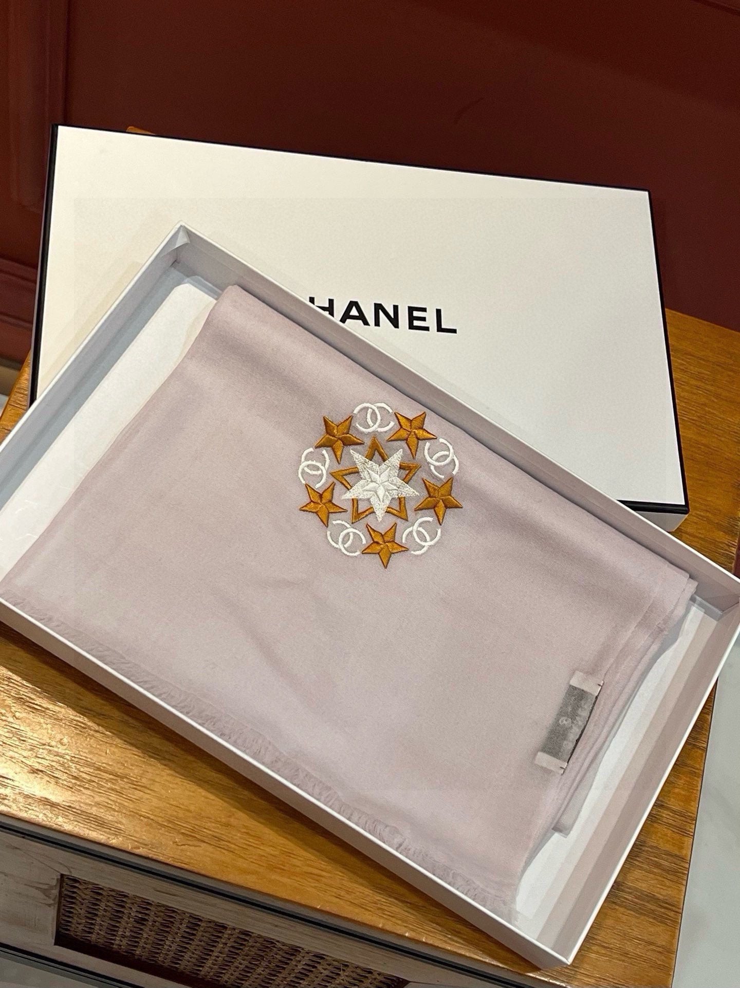 SCARF 200 CM IN OYSTER TAN CASHMERE 394615 mysite