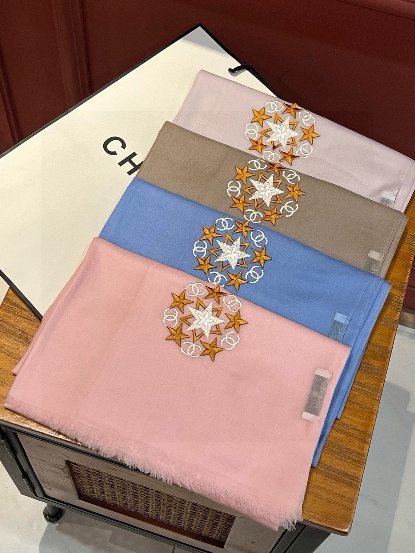 SCARF 200 CM IN OYSTER TAN CASHMERE 394615 mysite