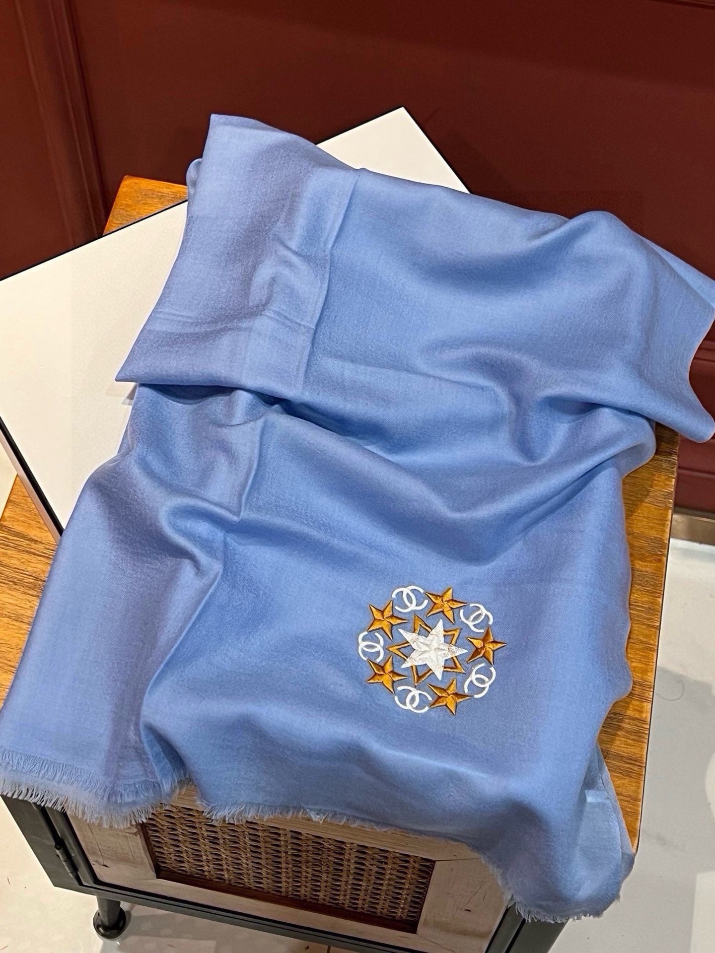 SCARF 200 CM IN ELECTRIC BLUE CASHMERE 394616 mysite