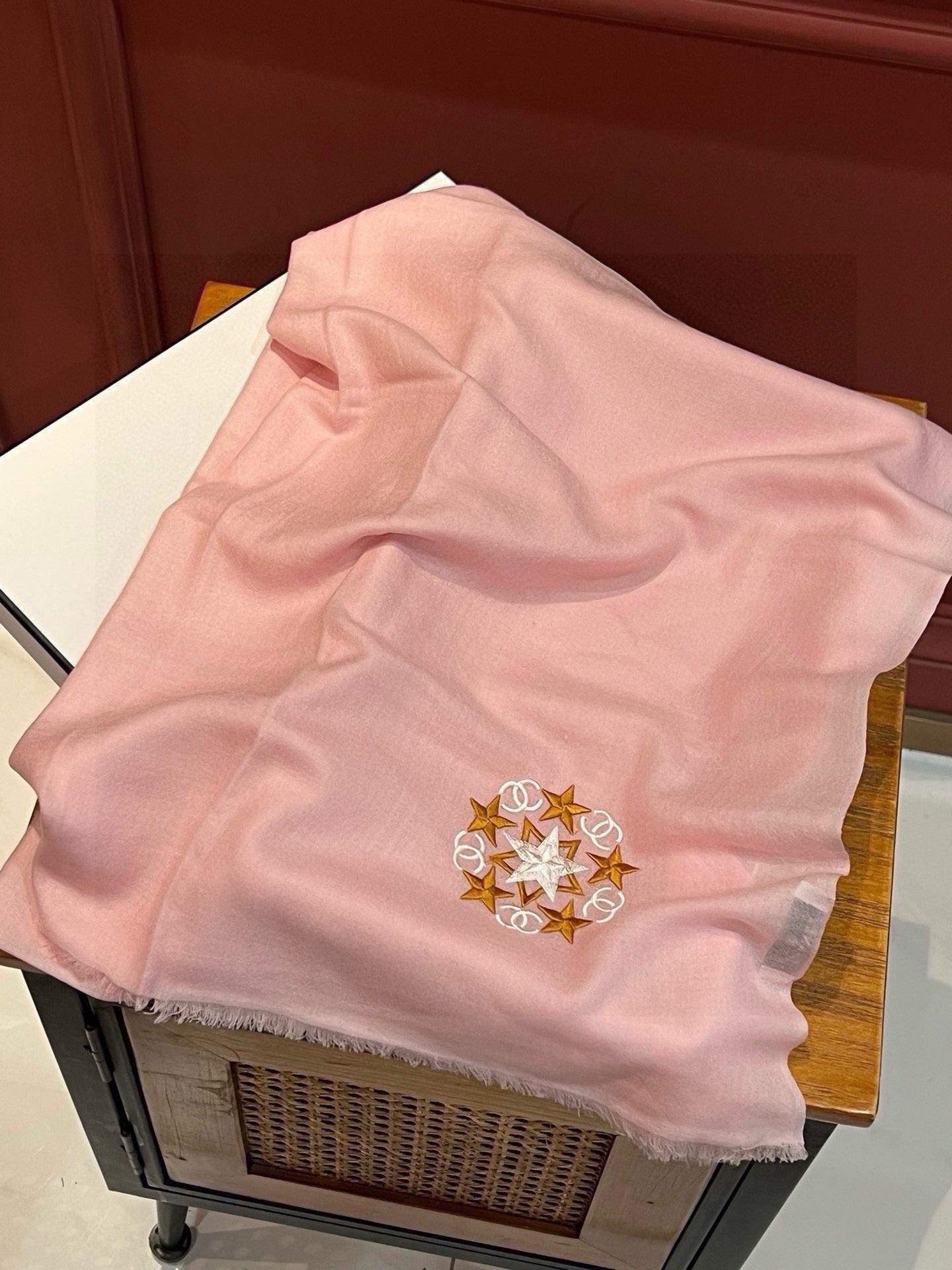 SCARF 200 CM IN BLUSH PINK CASHMERE 394617 mysite