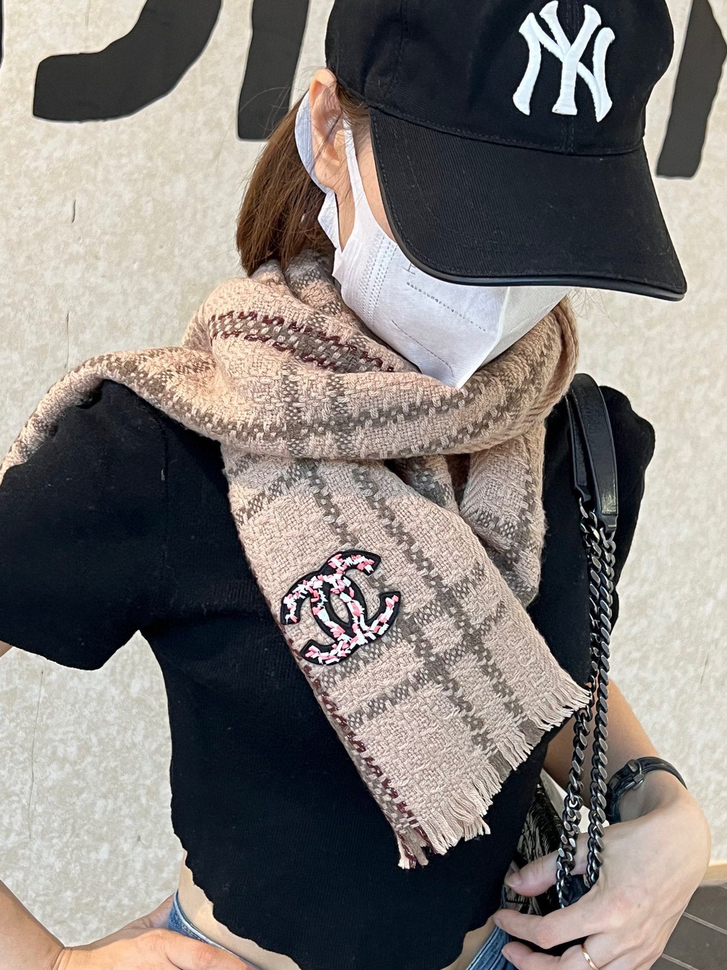 SCARF 190 CM IN CIDER BROWN CASHMERE 396471 mysite