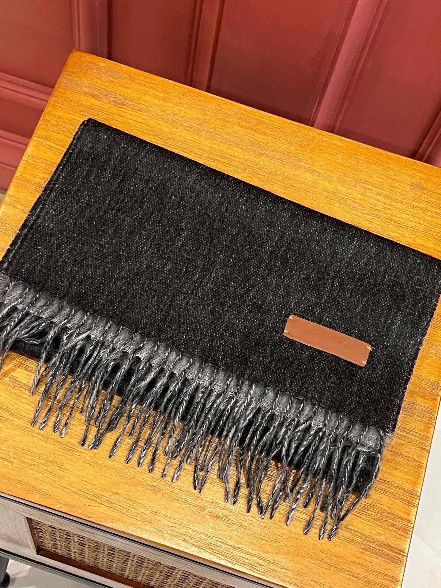 SCARF 180 CM IN BLACK CASHMERE 396477 mysite