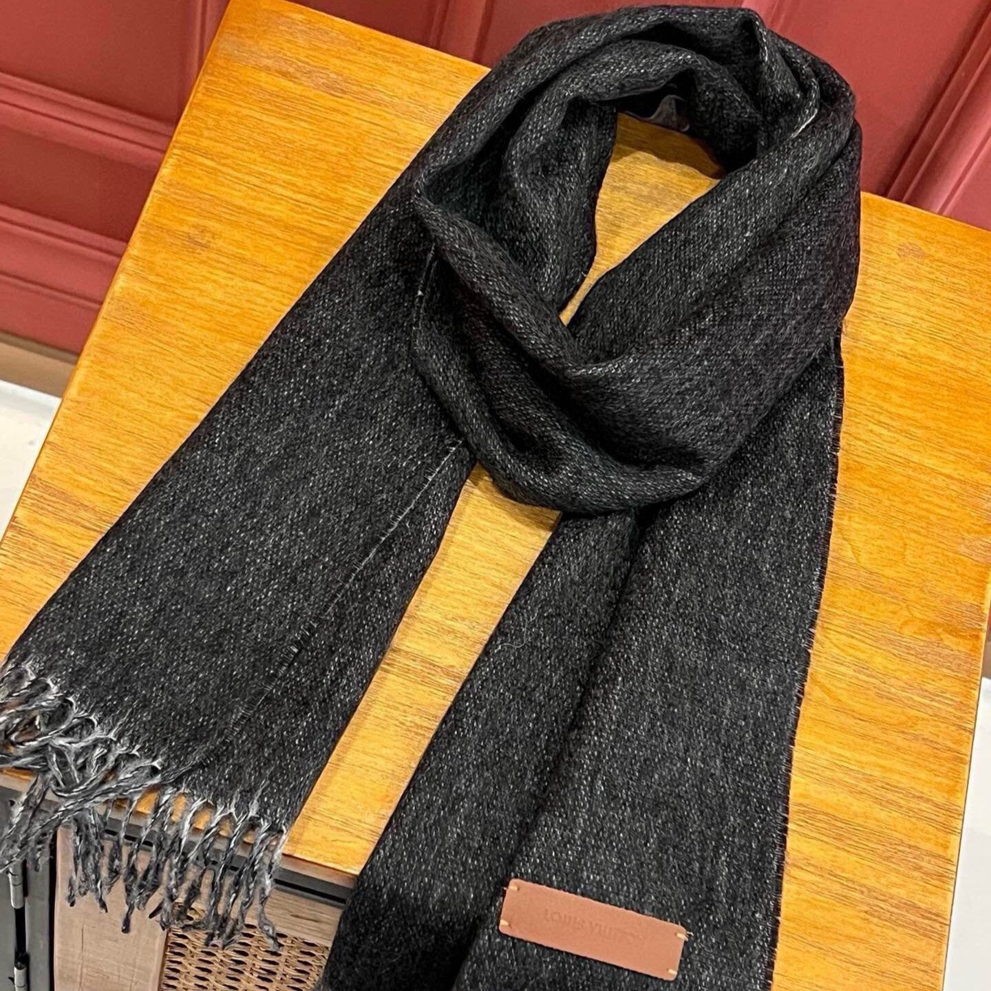SCARF 180 CM IN BLACK CASHMERE 396477 mysite