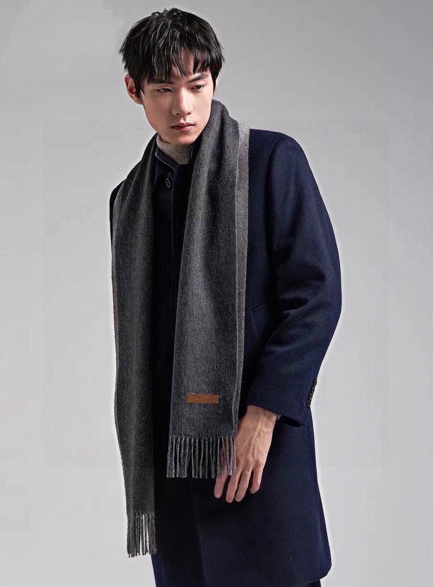 SCARF 180 CM IN BLACK CASHMERE 396477 mysite