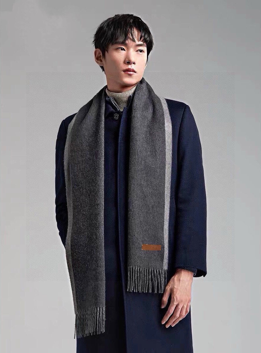 SCARF 180 CM IN BLACK CASHMERE 396477 mysite