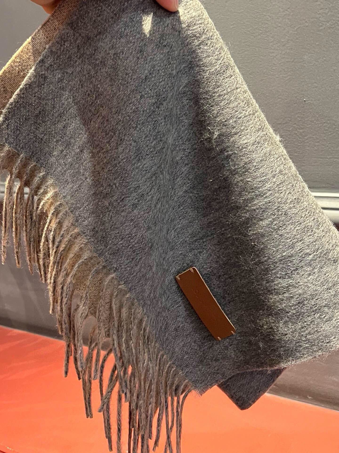 SCARF 180 CM IN MOUSE GRAY CASHMERE 396479 mysite