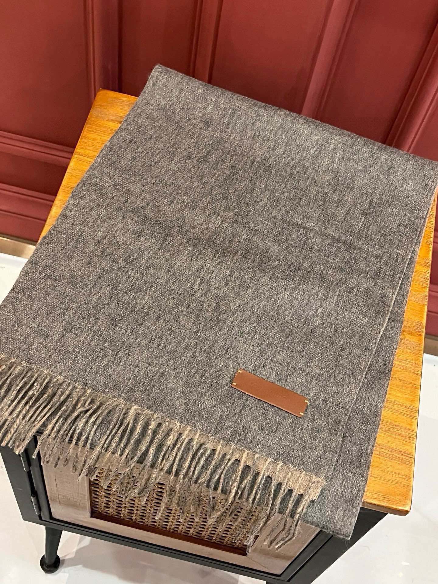 SCARF 180 CM IN MOUSE GRAY CASHMERE 396479 mysite