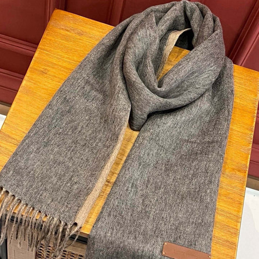 SCARF 180 CM IN MOUSE GRAY CASHMERE 396479 mysite