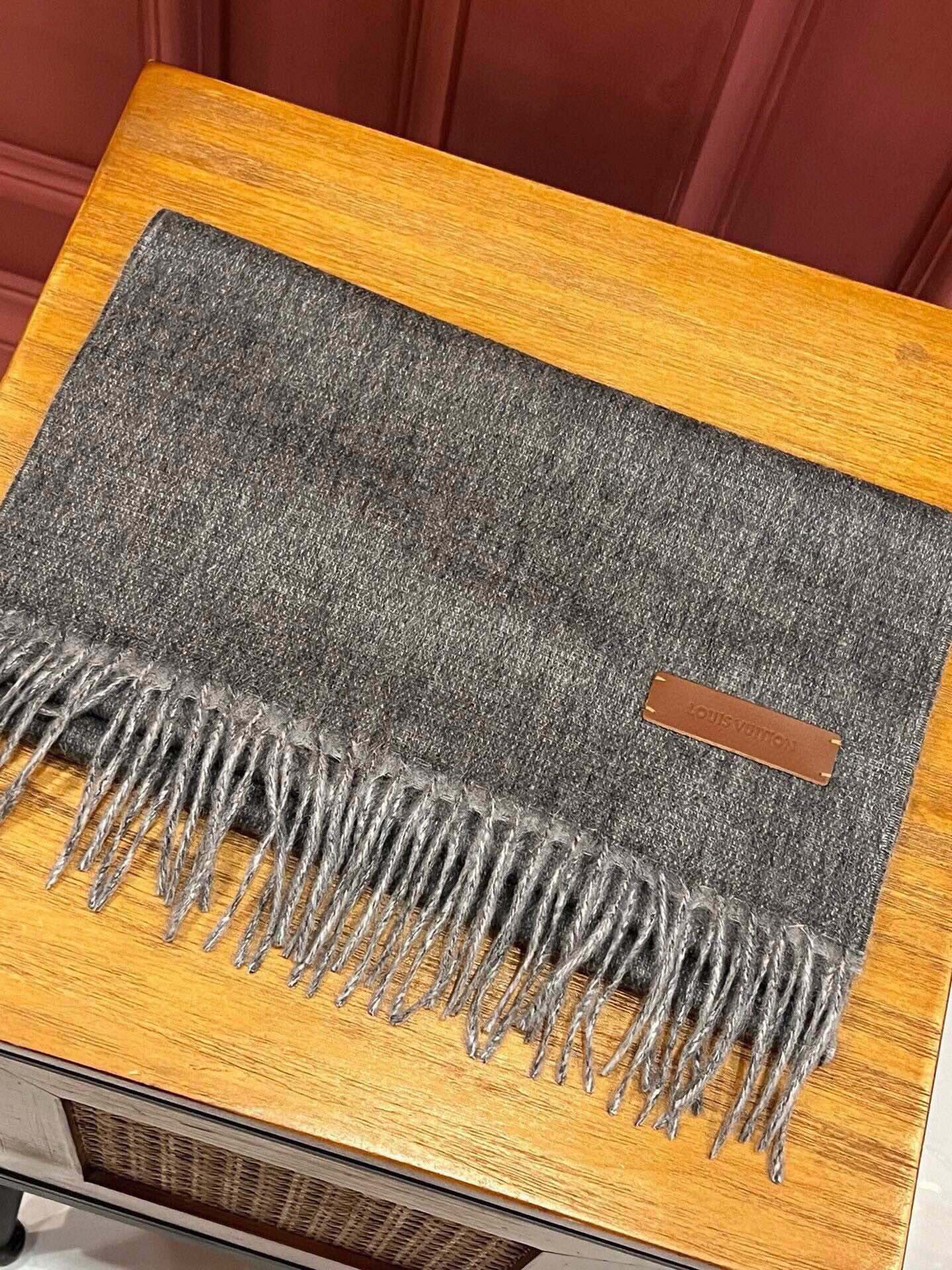 SCARF 180 CM IN DARK GRAY CASHMERE 396480 mysite