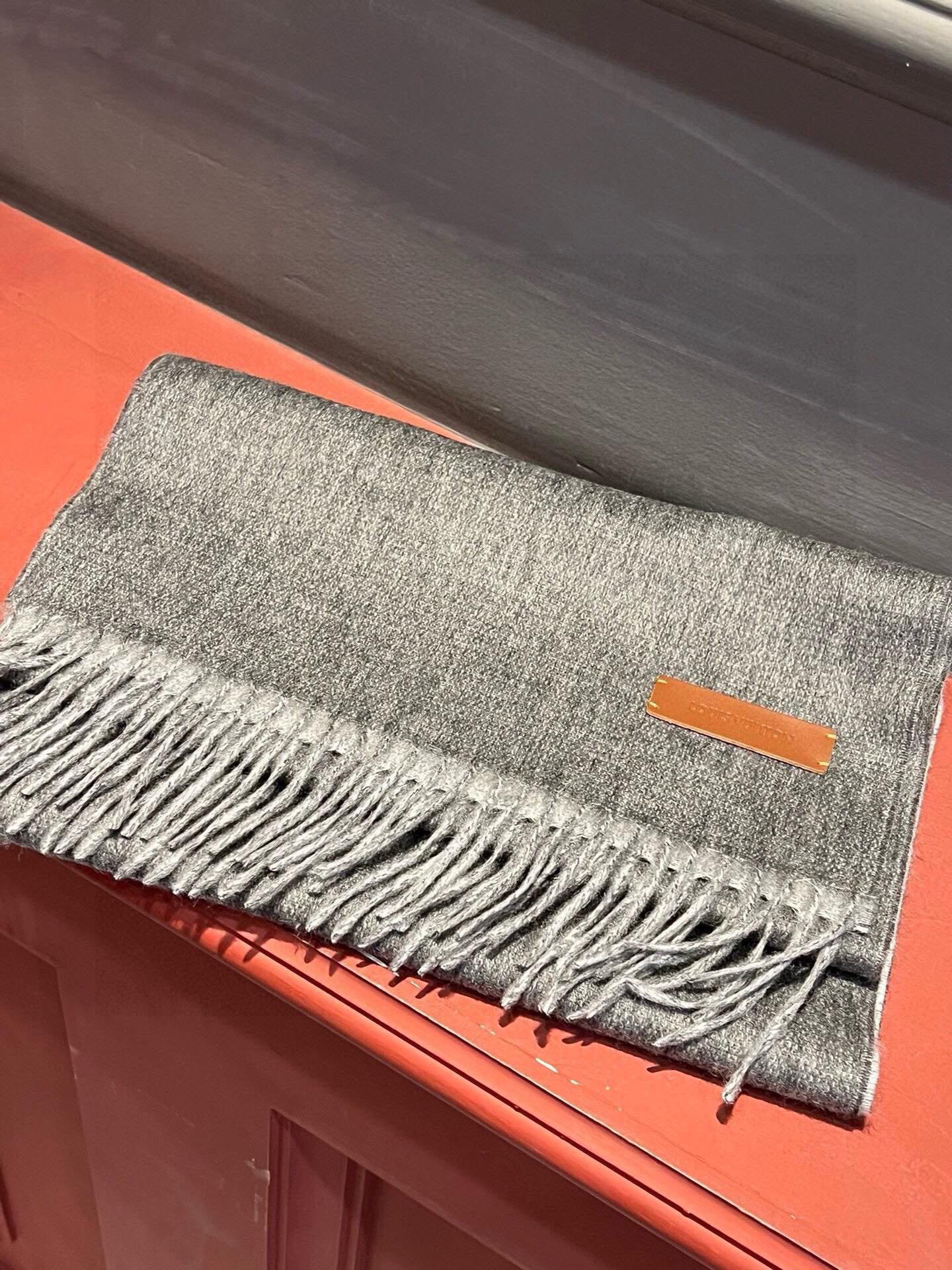 SCARF 180 CM IN DARK GRAY CASHMERE 396480 mysite