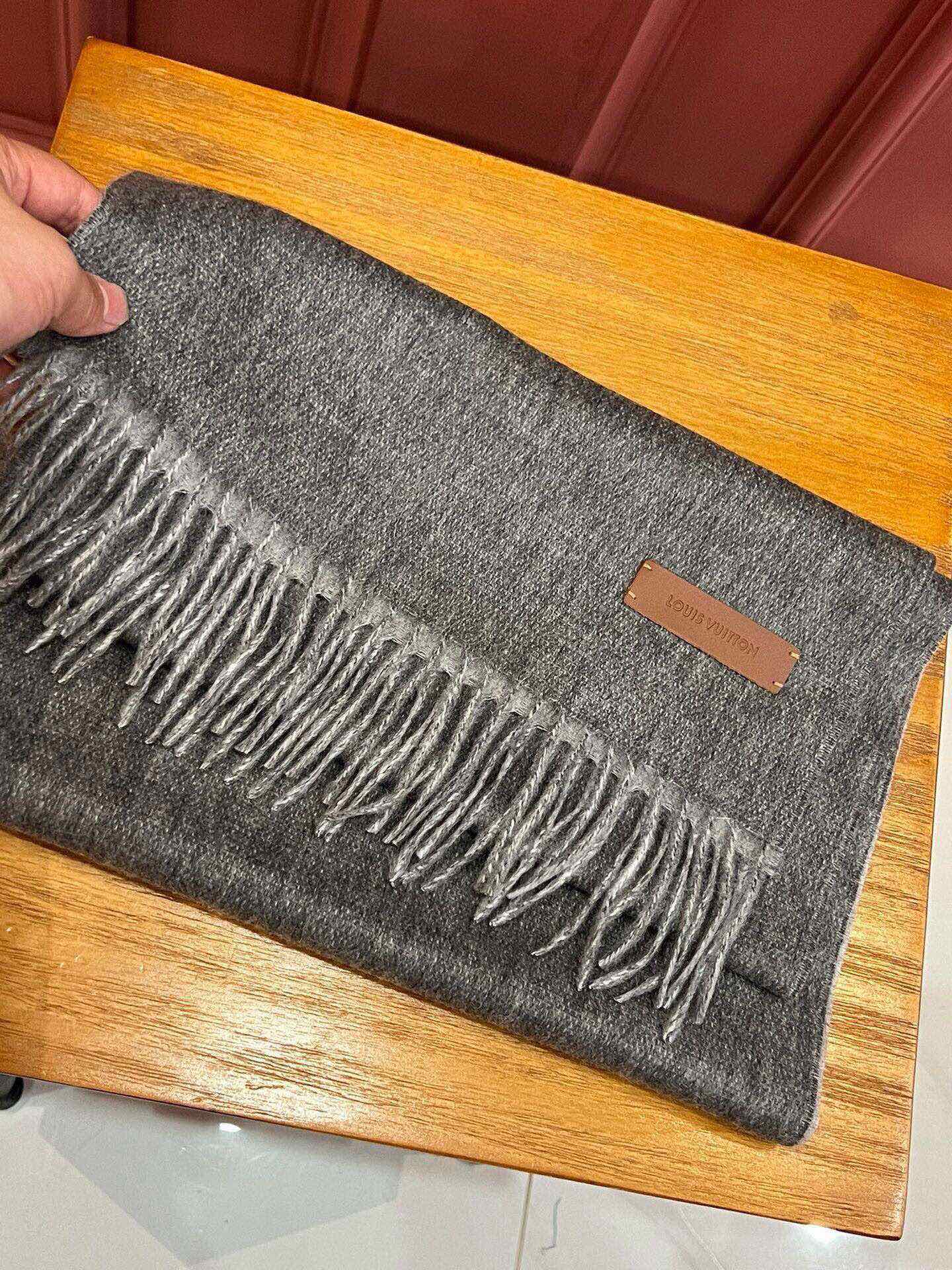 SCARF 180 CM IN DARK GRAY CASHMERE 396480 mysite