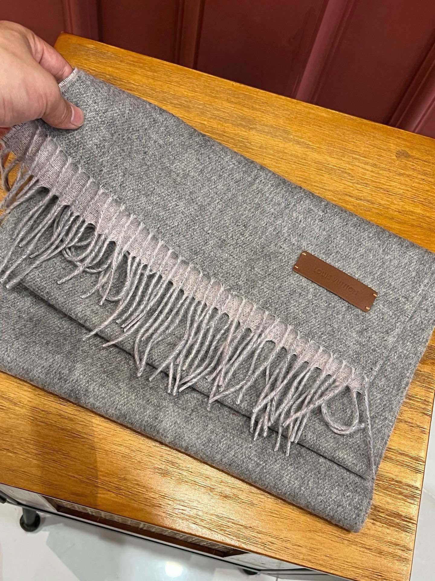 SCARF 180 CM IN DOVE GRAY CASHMERE 396481 mysite