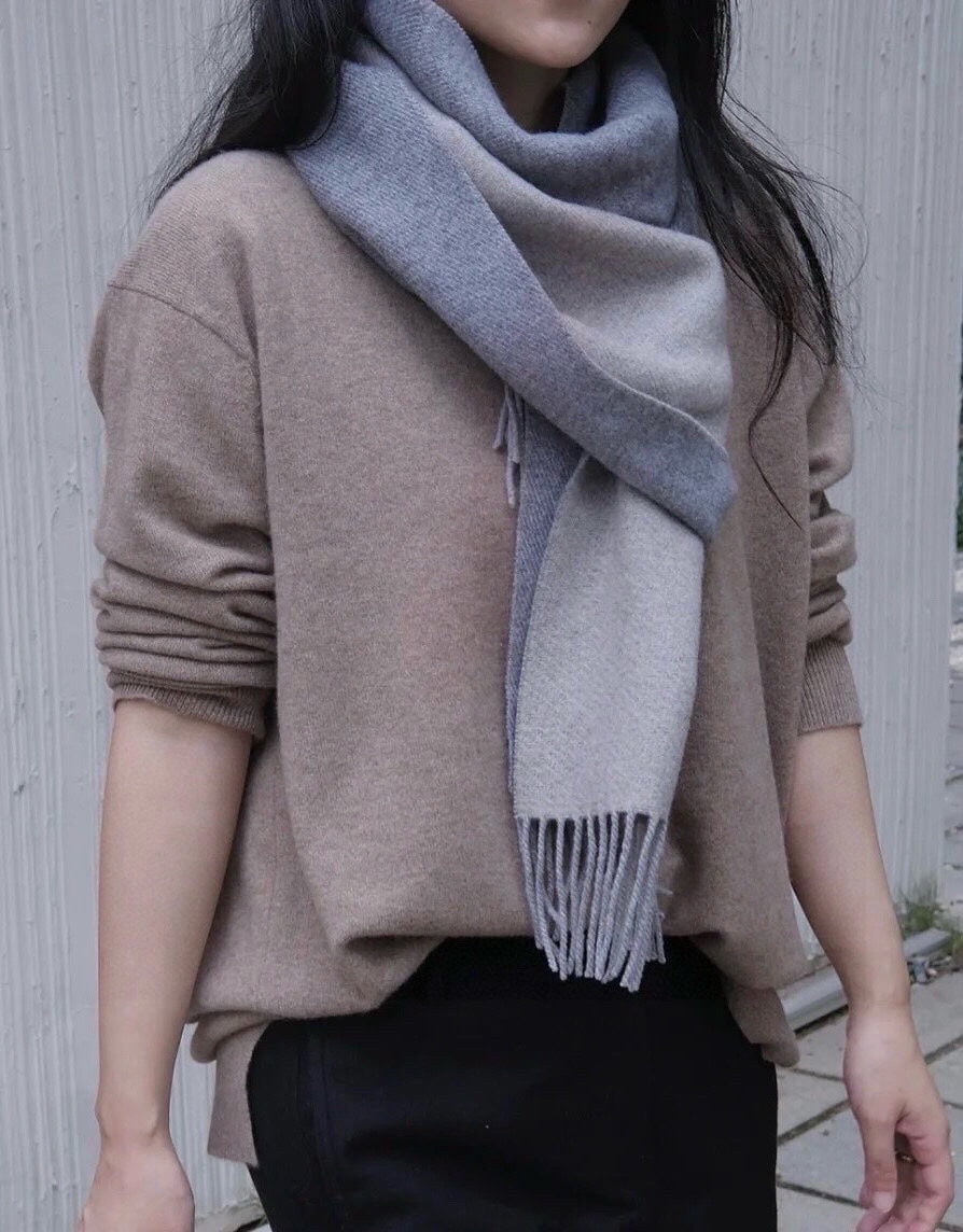 SCARF 180 CM IN DOVE GRAY CASHMERE 396481 mysite