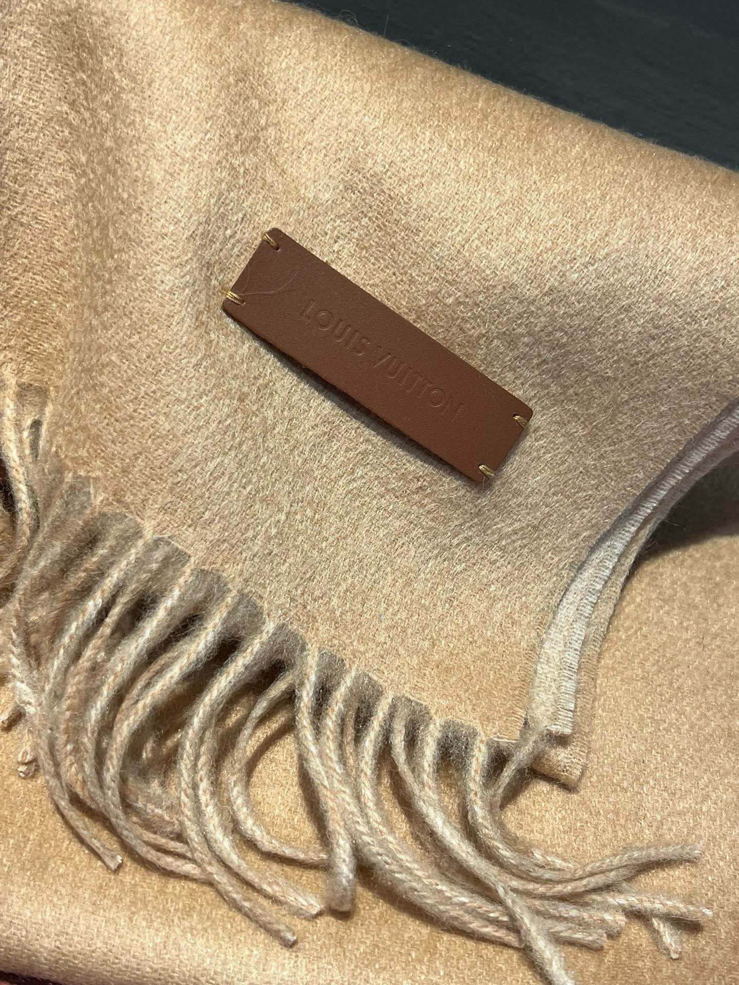 SCARF 180 CM IN MEDIUM BROWN CASHMERE 396482 mysite