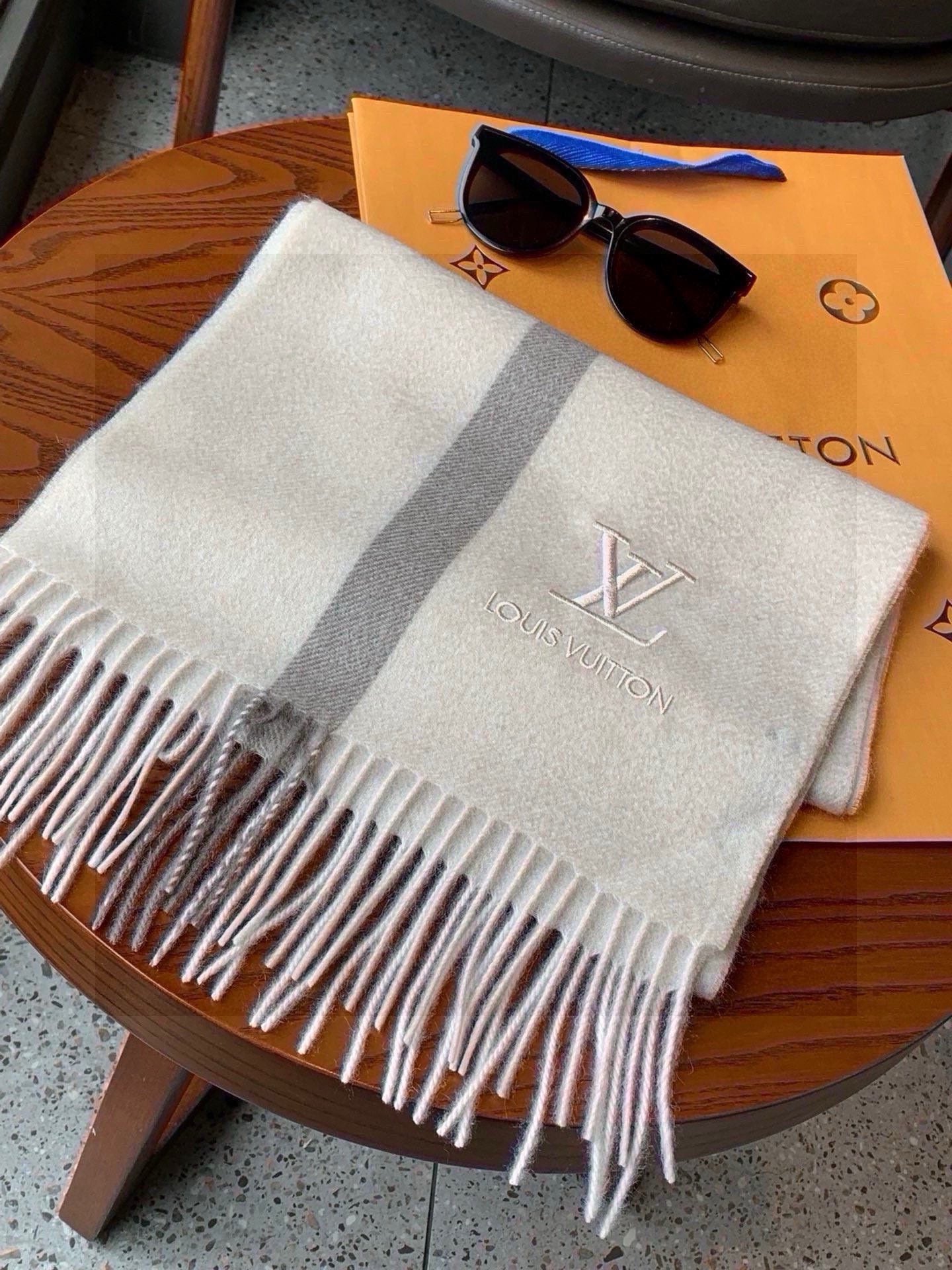 SCARF 170 CM IN BEIGE CASHMERE 399930 mysite