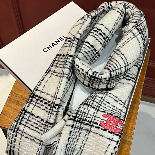 SCARF 200 CM IN WHITE CASHMERE 402146 mysite